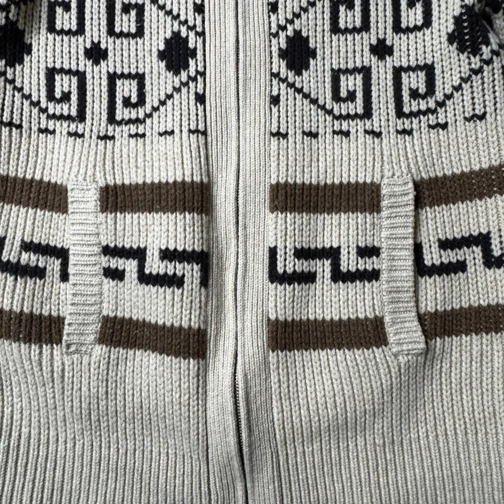 Pendleton The Westerley Big Lebowski Wool Zip Cardigan Sweater Tan Mens M